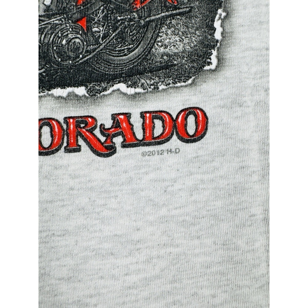 Harley Davidson Thunder Mountain T Shirt Loveland Colorado Pocket Logo L - Picture 10 of 12
